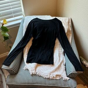 Black Slim Long Sleeved Shirt